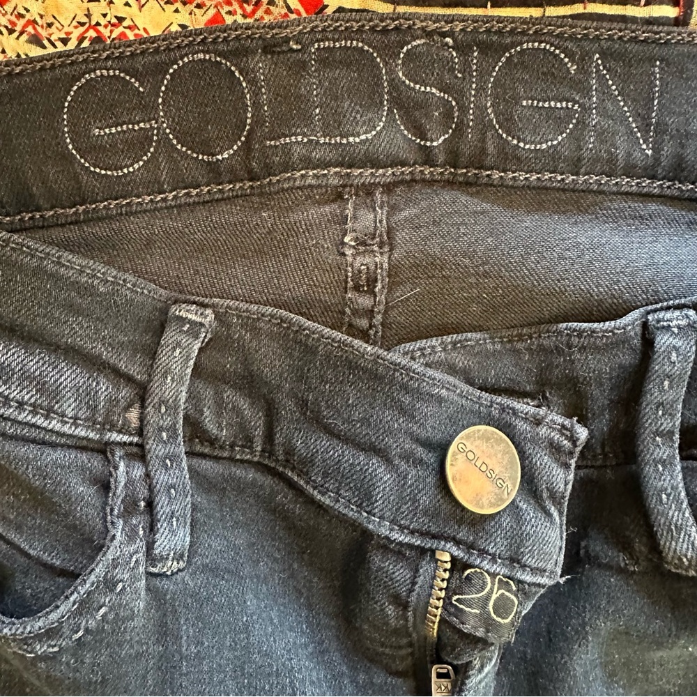 Goldsign Lure Blue Premium Denim Skinny Jeans with Faded Look